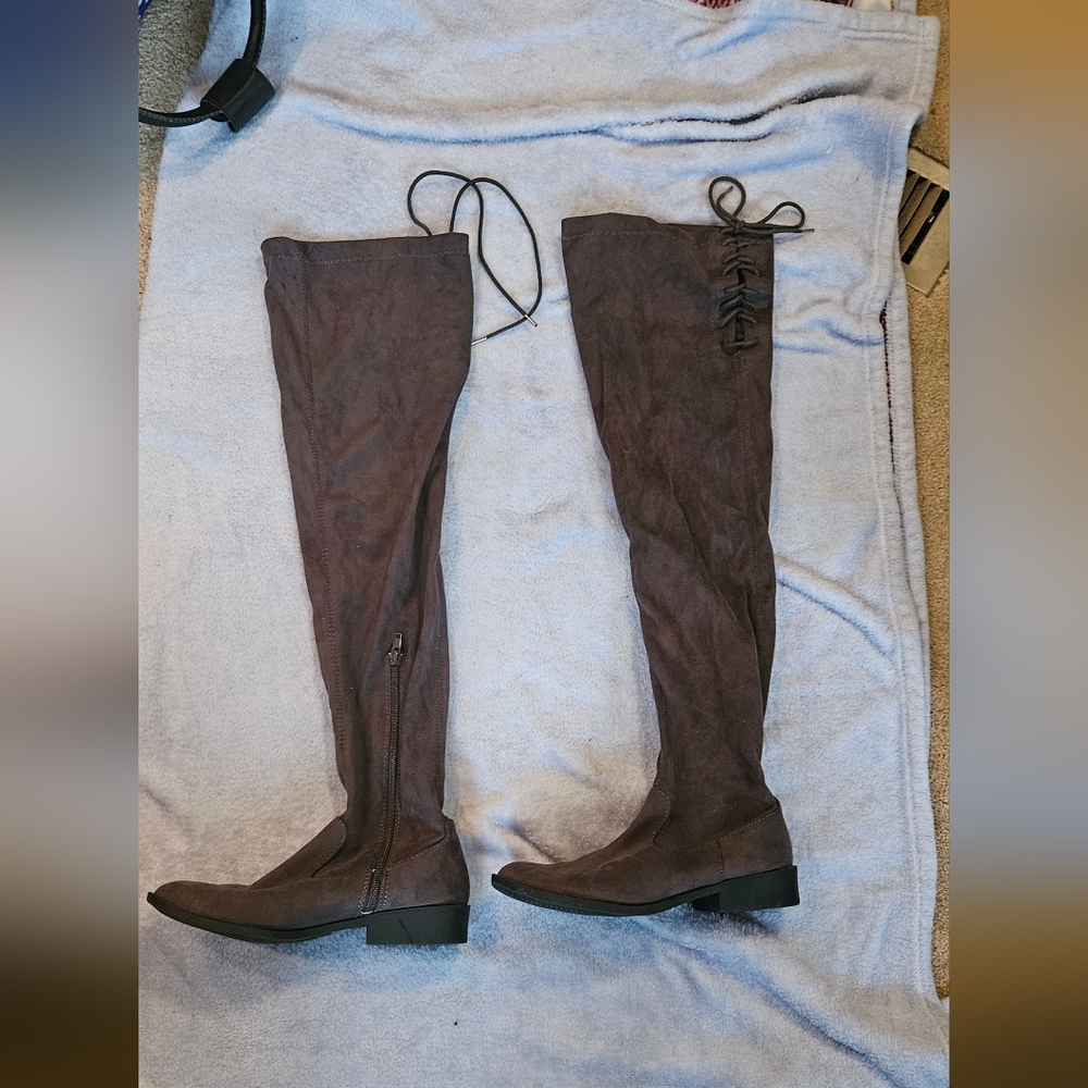 Qupid Brown Heeled Boots